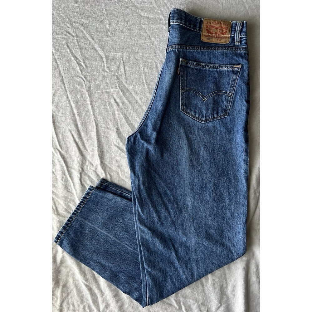 Levi's 560 Loose Fit Tapered Leg Jeans Men's 36x34 Blue 100% Cotton Classic